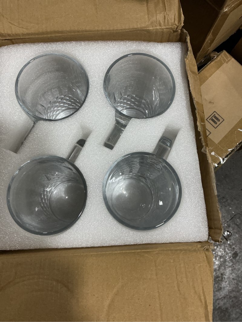 Condition photo showing Good Condition for 4 pack beer mugs for freezer, double wall insulated glasses – freezer mugs, 20 oz – perfect frozen beer mugs for home bar accessories, gifts for men 4 pack white