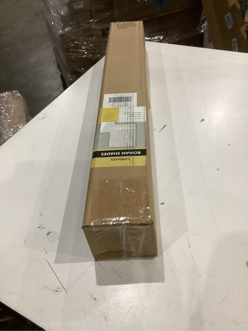 Condition photo showing New/Like New for no tools no drill cordless roman shades for indoor windows 100% blackout, for window size 22" w × 48" h beige beige 22" w × 48" h
