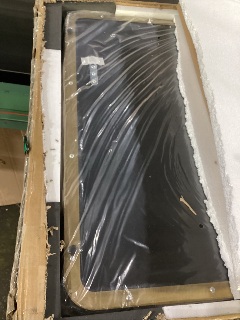 Condition photo showing New/Like New for (product may be damaged)andy star 30\\\"x48\\\" brass gold bathroom mirror, large wall mirror for bathroom, rounded rectangle mirror in premium stainless steel metal frame hangs horizontal or vertical (brushed gold) gold 48\\\"l x 30\\\"w