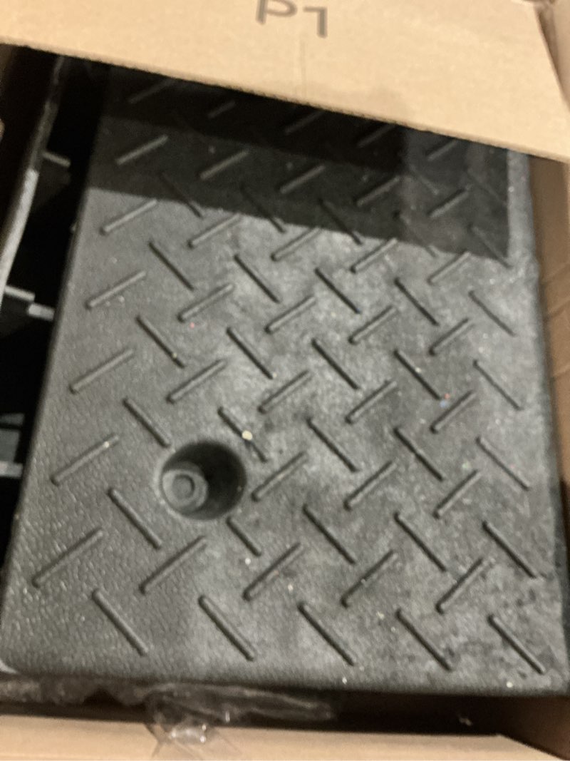 Condition photo showing Good Condition for 5" curb ramp - plser rubber curb ramps curb ramps for driveway 7700lbs/3.5t capacity vehicle ramps for motorcycle car bike wheelchair,2pcs 19.69"×11.81"×5"