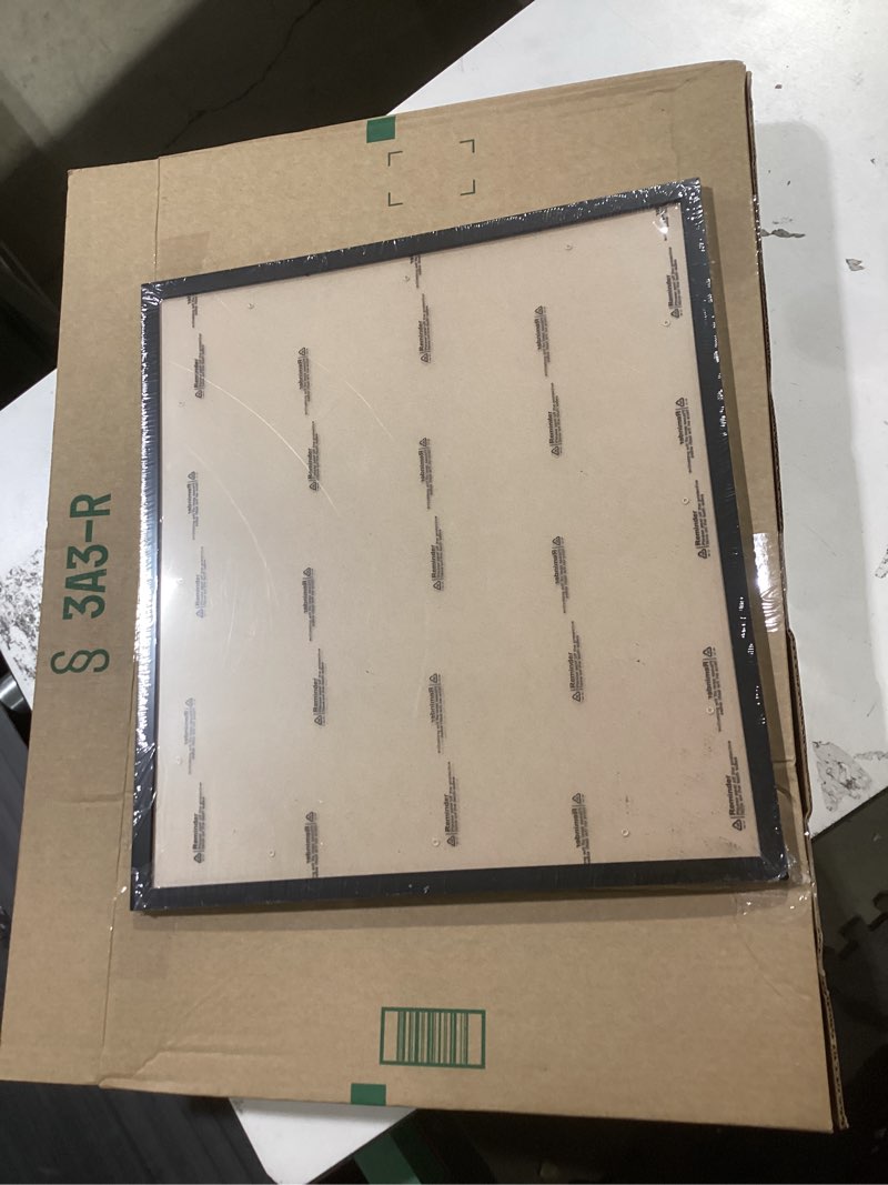 Condition photo showing As Is for MENNTHUI 18x20 Black Picture Frame, Wall Mounting Horizontally or Vertically, Decoration for Photos, Paintings, Posters, Artwork