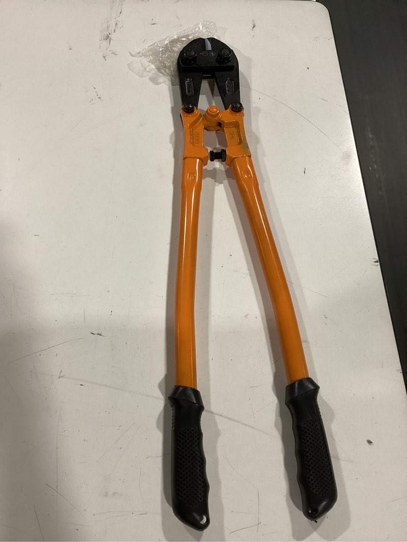 Condition photo showing Good Condition for kseibi 141585 heavy-duty medium size bolt cutter 24" for cutting fence, steel wire, chain, screws, rivet, and medium padlock, with soft grip rubber ergonomic handle cutters 24 inch-600mm