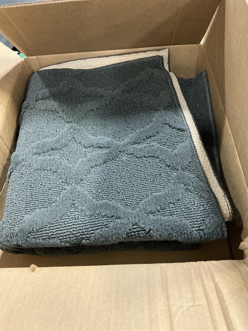 Condition photo showing Good Condition for Garland Rug Sparta Non Slip Polypropylene 3 Ft. X 5 Ft. Cinder Gray Area Rug- Ideal for Living Rooms & Hallways, Stylish & Durable for High-Traffic Areas Cinder Gray 3' x 5' (Rectangular)