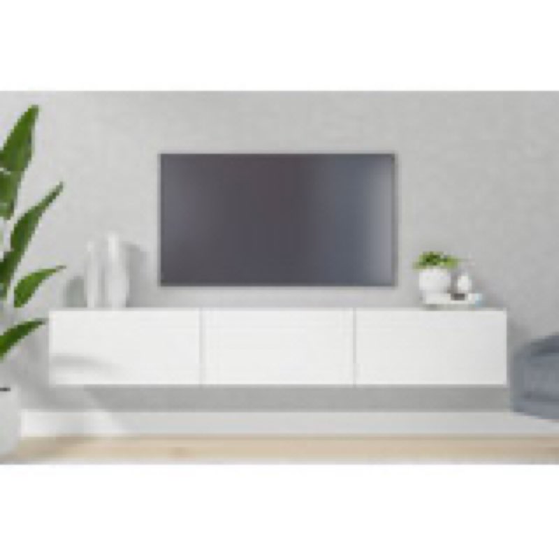 Ozge Modern 71" Floating TV Stand with Storage  Wall-Mounted Media Console for TVs up to 80"