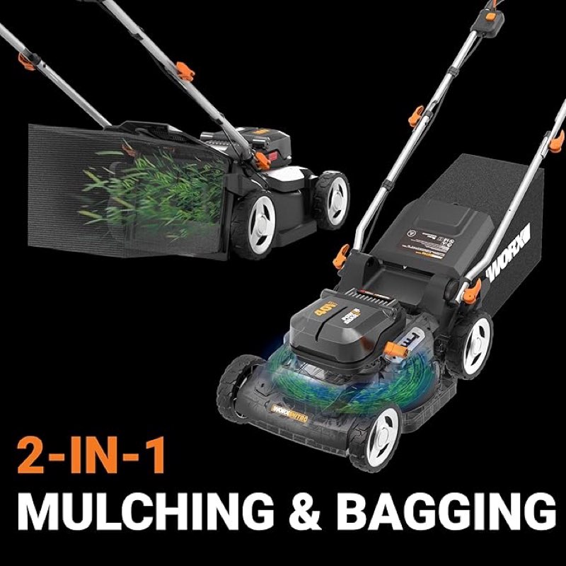 worx nitro cordless lawn mower,