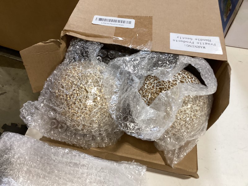 Condition photo showing Good Condition for qinyoung gold 8 pcs decorative ball for bowls, 3'' 4'' glass mosaic sphere decorative orbs for centerpiece bowls vase fillers, wedding, party, coffee table & home decor