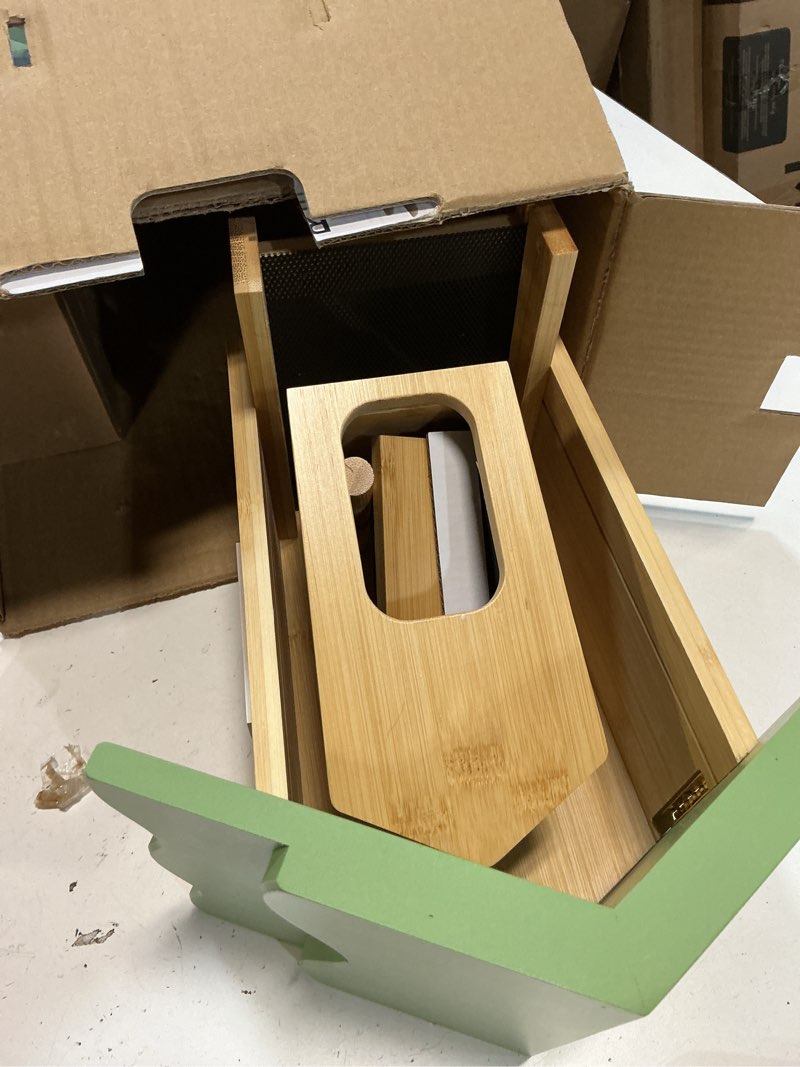 Condition photo showing Good Condition for Smart Bird Feeder with Camera, 2K Video Bamboo Bird Feeders with Solar Powered, IP65 Waterproof, AI Birds ID for 10,000+ Species, WiFi Birdhouse Camera for Birds Watching Gifts Bamboo-2K
