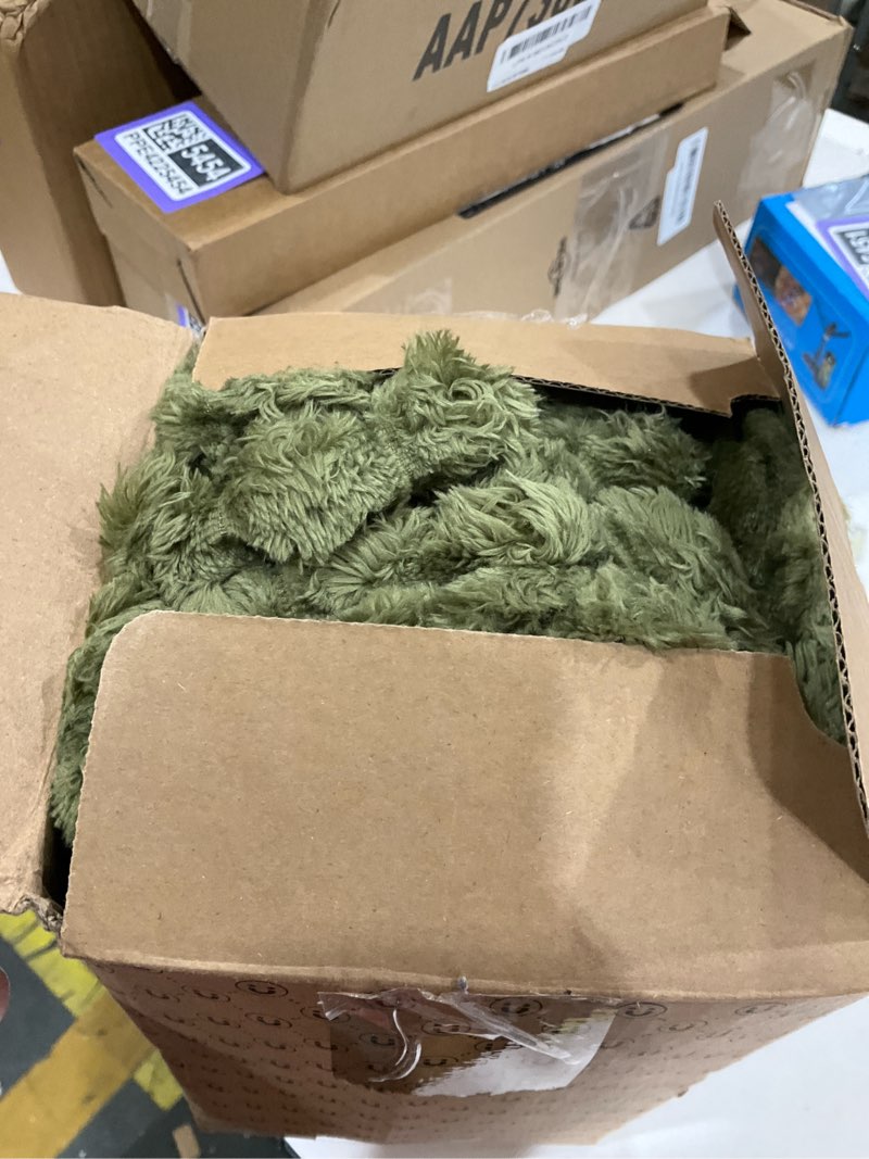 Condition photo showing Good Condition for bedsure gentlesoft christmas throw blanket for couch - cozy soft blankets for women, cute small fleece christmas throws gifts for teens girls room home decor, moss, 50x60 inches moss throw (50" x 60")