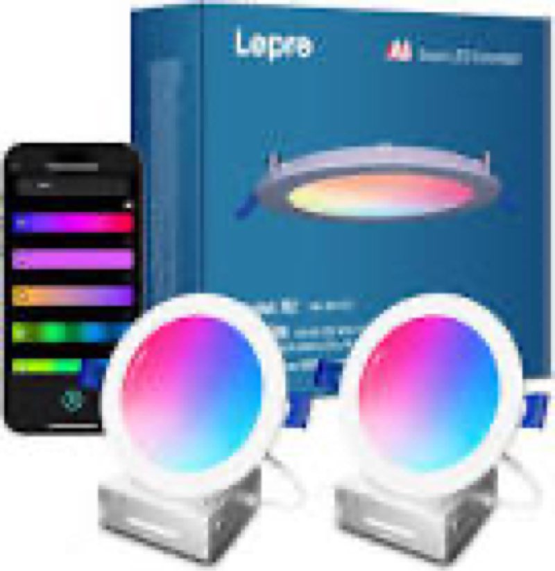 lepro r2 ai smart led recessed lighting 6 inch, rgbcw app control ceiling lights, alexa & google com
