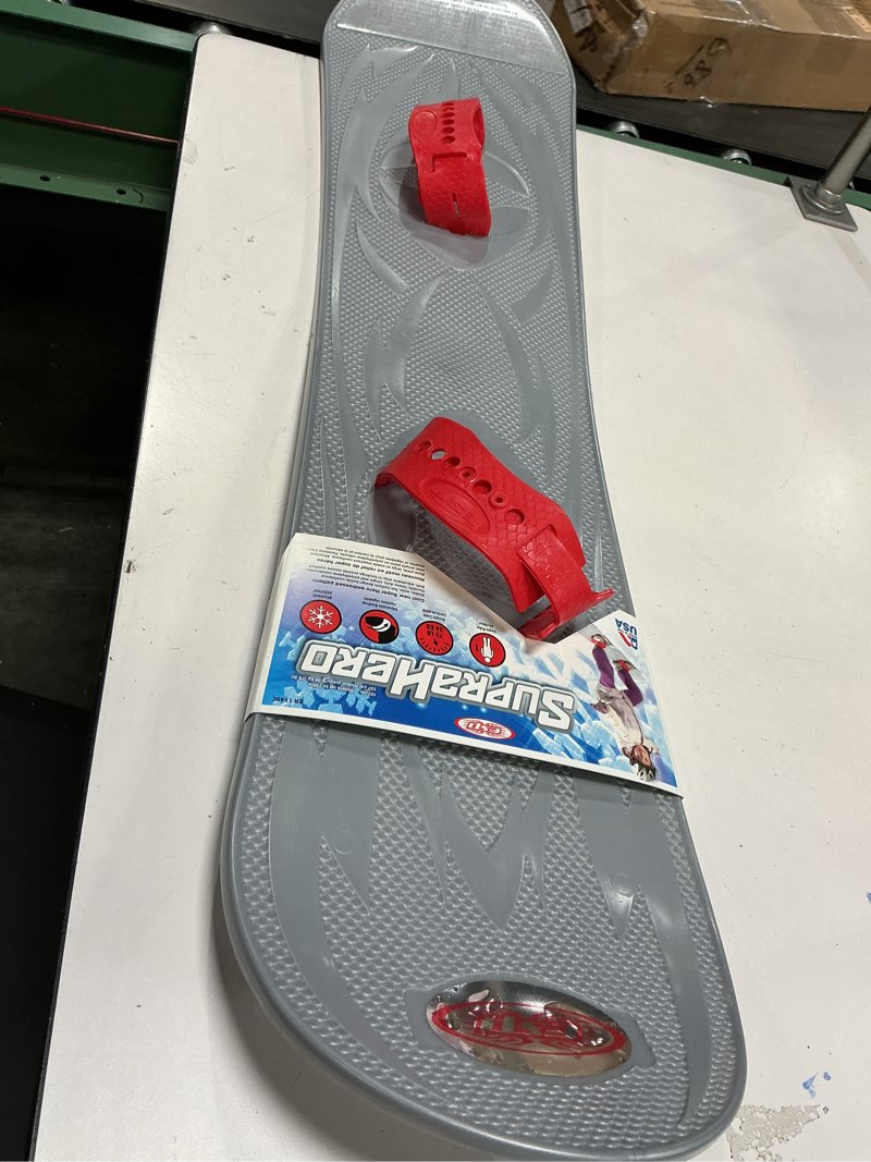 Condition photo showing New/Like New for ESP 107 cm Suprahero Snowboard - Starter Board with Adjustable Wrap Bindings - Silver
