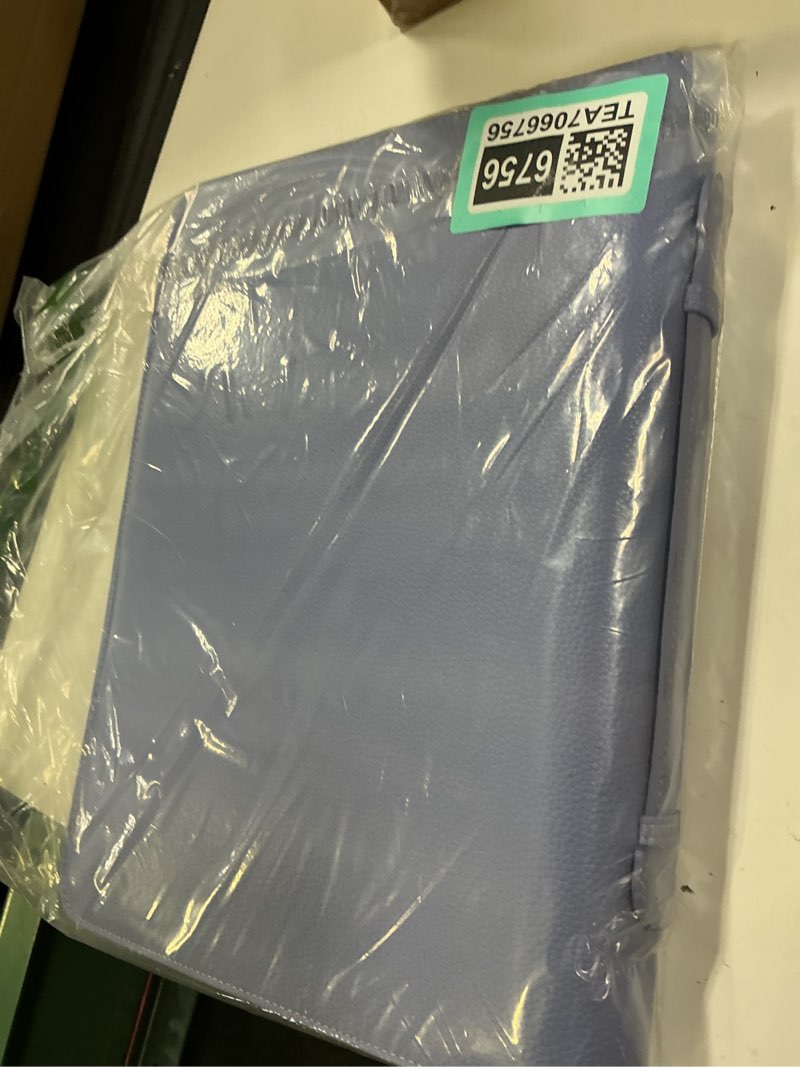 Condition photo showing New/Like New for wonderpool travel zippered portfolio 3 ring binder a4 padfolio document case with removable clipboard legal pad holder, business office school organizer for men and women (purple)