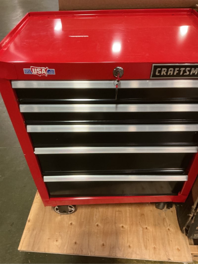 Condition photo showing Good Condition for CRAFTSMAN CMST82769RB - Tool cabinet with ball bearings (5 drawers, 66 cm), red