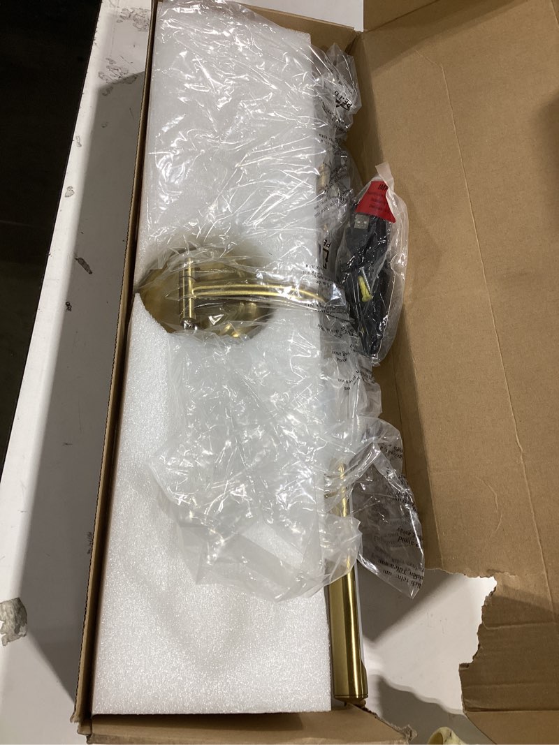Condition photo showing Good Condition for picture light for wall, dimmable battery operated art light, picture frame light with remote & timer, cordless wall sconce with 3 colors temperature for pantings, photo gallery(brass, 23.6inch)