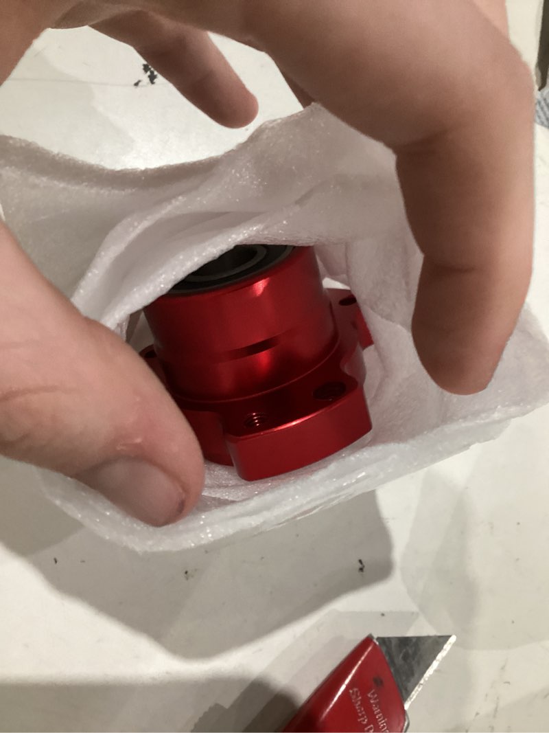 Condition photo showing Good Condition for dj-motor 5/8" red speed bearings lightened billet aluminum racing front wheel hub come with dual sealed for go kart mini bike drift trike