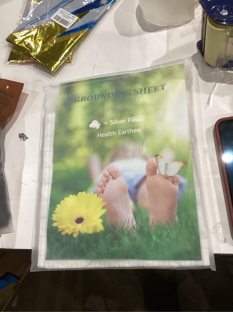 Condition photo showing item condition for Grounding Sheets with Grounding Cord Set, Soft Organic Cotton & Silver Fiber Grounding Bed Sheets for Improve Sleep Natural Wellness 27x52inch