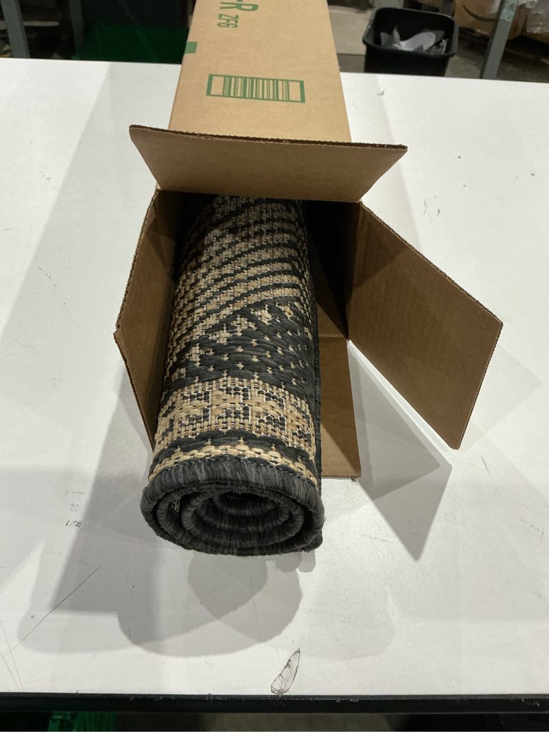Condition photo showing As Is for similar to safavieh adirondack collection area rug - 8' x 10', green & ivory, modern diamond distressed design, non-shedding & easy care, ideal for high traffic areas in living room, bedroom (adr131y)
