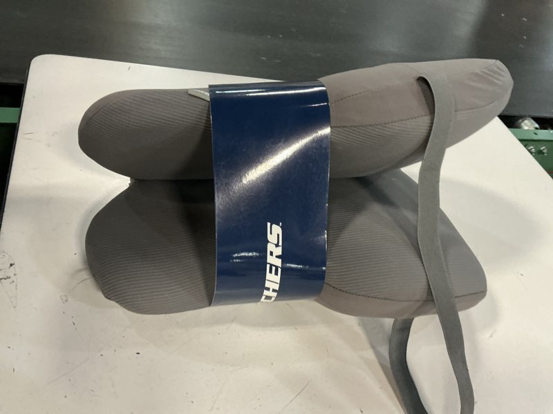 Condition photo showing Good Condition for skechers memory foam lumbar pillow,lumbar support pillow for office, chair lower back pain relief lumbar pillow, ergonomic design back support pillow for office chair, car, home, travel,gray