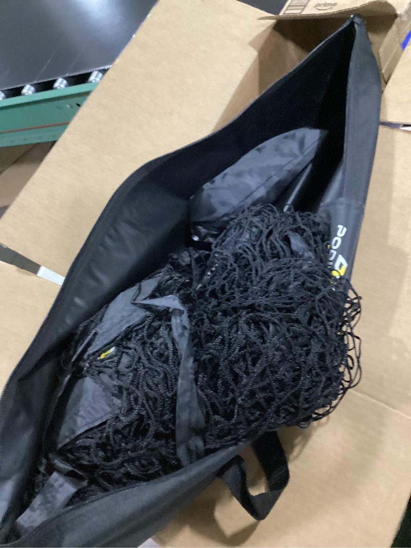 Condition photo showing Good Condition for podiumax golf net, 10x7ft golf practice net with noise reduce silk target driving real balls, hitting nets for backyard garage, improve chipping putting pitching,gift for men & golfers blcak