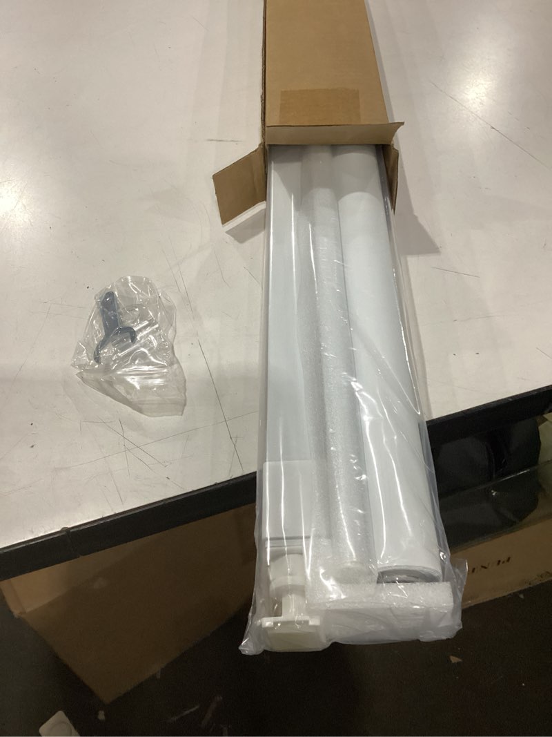 Condition photo showing New/Like New for lazblinds no drill blinds for indoor windows, blackout roller shades, cordless window blackout blinds, thermal insulated fabric uv protection for home and office, 25" w x 72" h, white blackout-white 25" w × 72" h