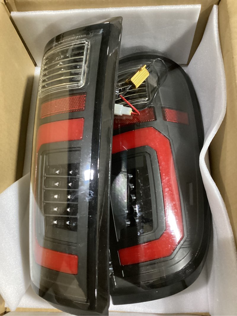 Tail Lights Compatible with Ford F250 F350 F450 F550 Super Duty 2008-2016, LED Tube Rear Brake Lamp 