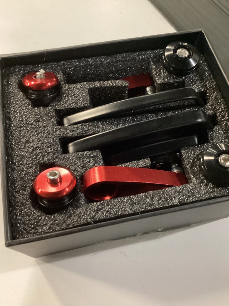 Condition photo showing New/Like New for universal red motorcycle billet aluminum 7/8" 22 bar end side rear view mirrors compatible with kawasaki z900 z1000 honda grom suzuki gsxr
