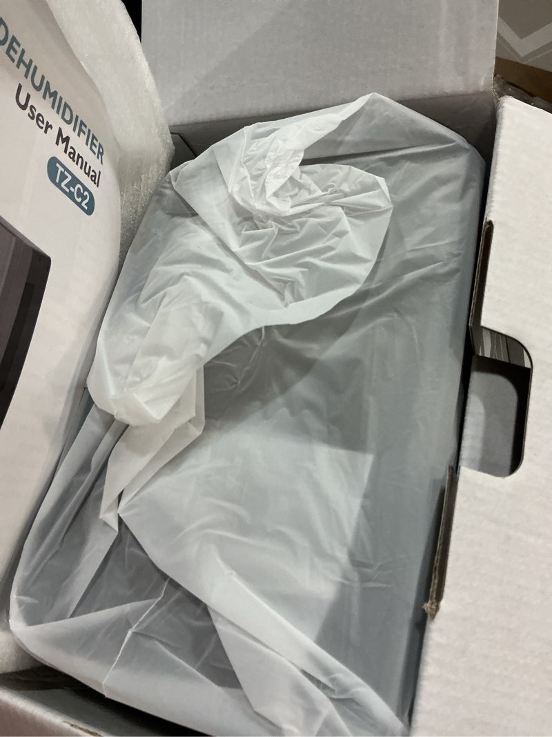 Condition photo showing New/Like New for ToLife Dehumidifiers for Home, 1000 sq.ft Dehumidifier for Bedroom Bathroom Basement with 95 OZ Water Tank, Auto Shut Off 7 Colors LED Light, Gery