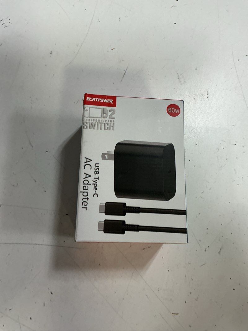 Condition photo showing New/Like New for echtpower switch 2 pd charger 60w-compatible with switch 2/1/oled/lite and steam deck, supports 4k tv dock mode, fast 2.5h charging, play while charging, multiple safety protections