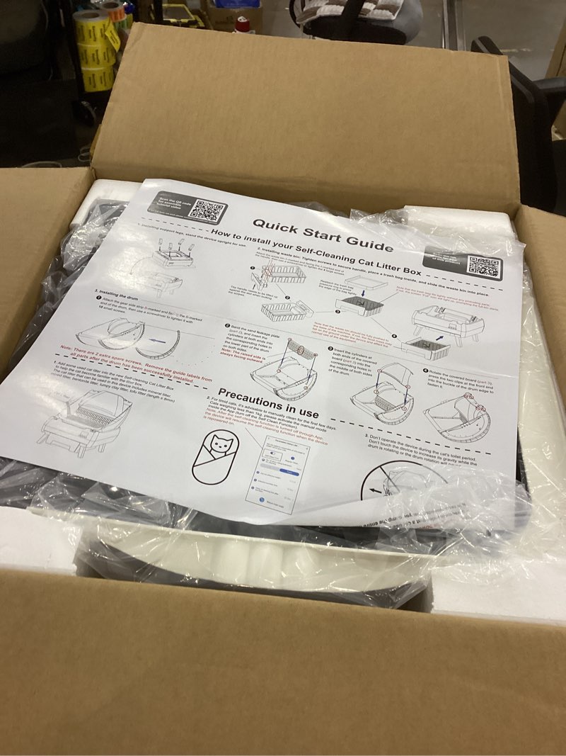 Condition photo showing New/Like New for Automatic Cat Litter Box Self Cleaning - App Control, Open-Design, Smart Health Monitor, Suitable for Medium Cats and Kittens, Anti-Pinch Safety, Quiet Operation, A Trusted Companion for Life - White