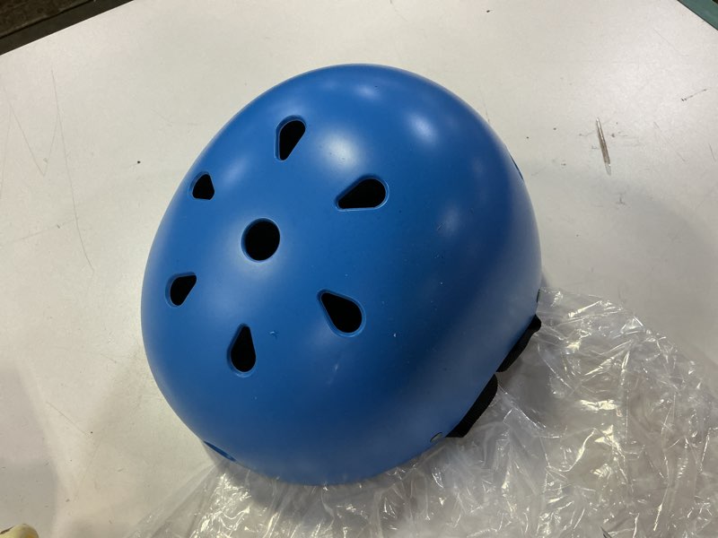 Condition photo showing Good Condition for kids helmet, toddler adjustable kids ages 3-8 years old boys girls multi-sports safety blue
