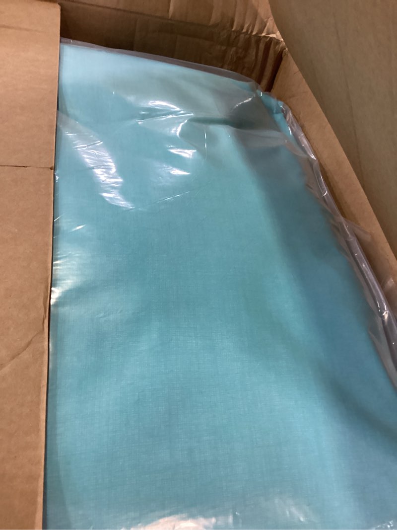 Condition photo showing New/Like New for arden outdoor dining chair cushion, 21 x 21, rain-proof, fade resistant 21 x 21, pool blue leala 21 x 21 dining cushion set pool blue leala