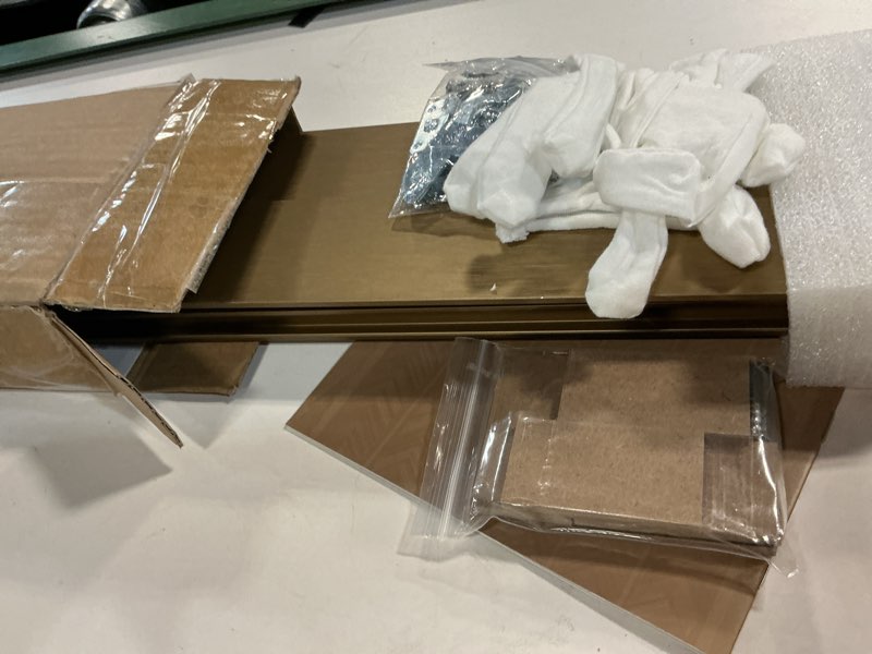 Condition photo showing Good Condition for Canvas Floater Frame for 24x24 Oil Paintings, DIY Metal Canvas Floating Frame with 1.5 Inch Deep for Art Prints Artwork Landscape Portrait Living Room Wall Decor (Bronze) 24x24" Bronze