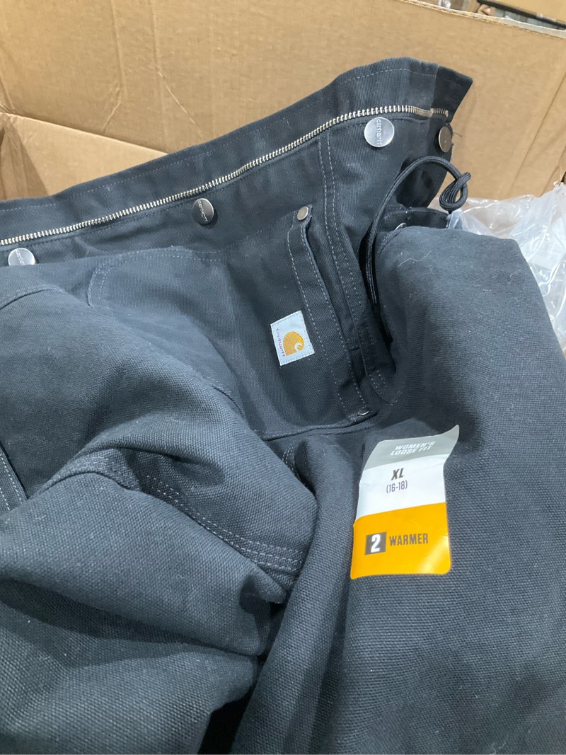 Condition photo showing Good Condition for Carhartt Women's Loose Fit Washed Duck Coat X-Large Black