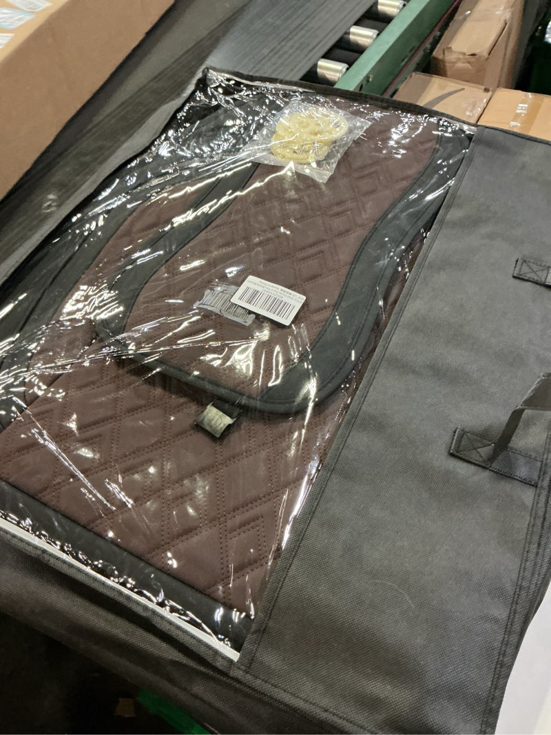 Condition photo showing New/Like New for JOJOBAY Car Seat Covers for Dodge Ram 2 Pcs Front,Fit Ram 2009-2025 1500/2500/3500 Pick-up Truck,Crew,Regular,Quad,Mega Cab,Waterproof Leather Seat Covers Protectors?2PCS Front,Black-Brown? 2 PCS Front,Black-Brown