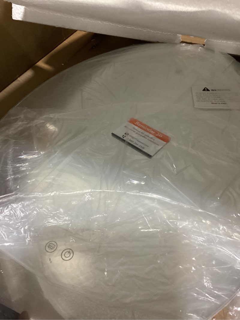 Condition photo showing Good Condition for Moen Glenshire Chrome 26 x 22-Inch Frameless Pivoting Bathroom Mirror, Wall Mounted Oval Tilting Mirror for Bath, Vanity, DN2692CH Chrome Mirror