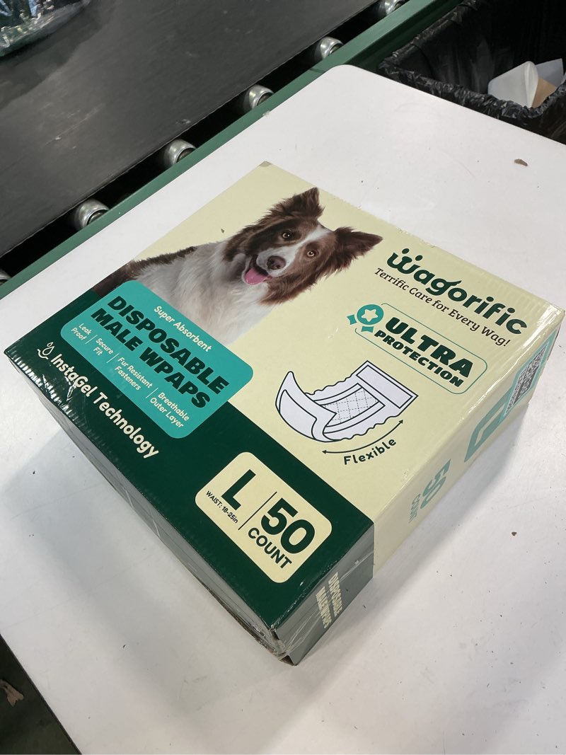 Condition photo showing New/Like New for Dog Diapers for Male Dogs Disposable - L 50Count - Leak-Proof & Super Absorbent - for Incontinence, 