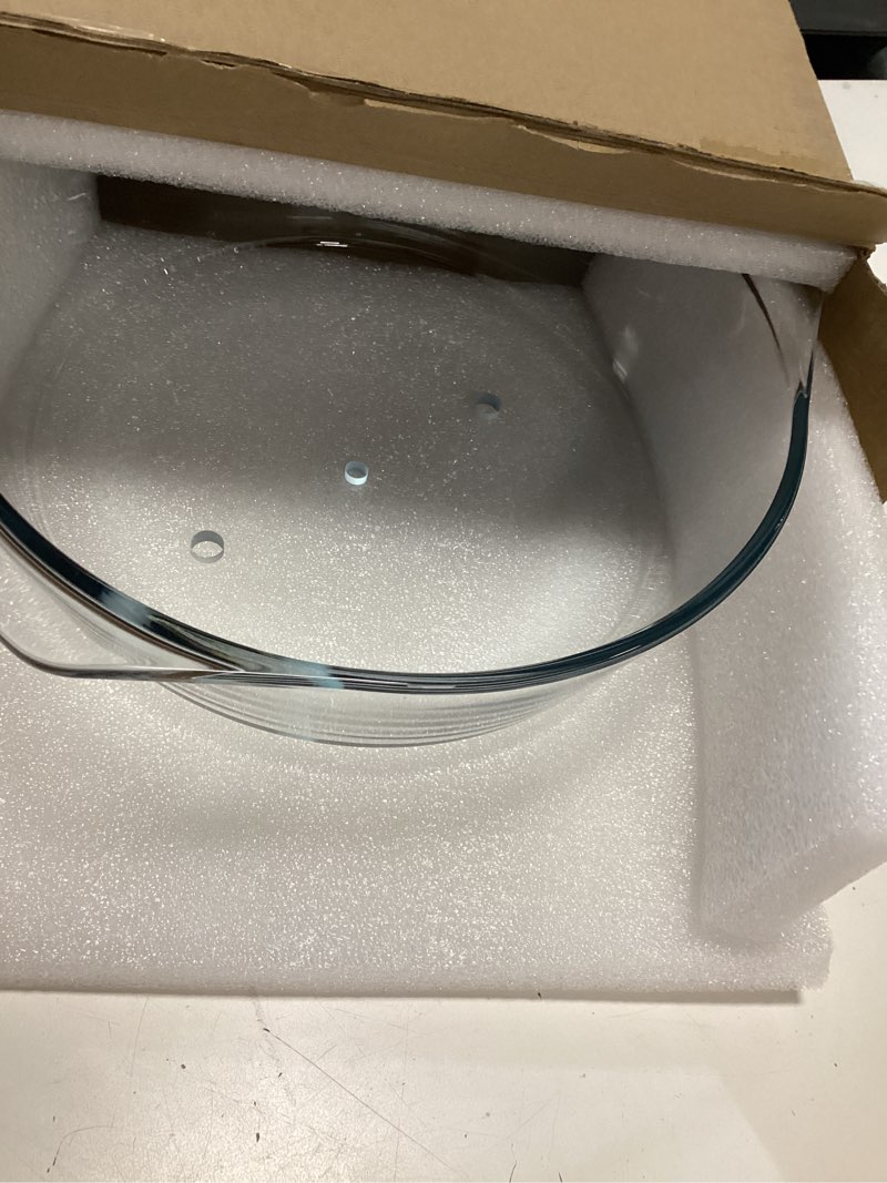 Condition photo showing Good Condition for glass microwave splatter cover for food with microwave place mat - sturdy plate guard lid with vent holes and easy-grip silicone handle - bpa free, dishwasher safe (black)