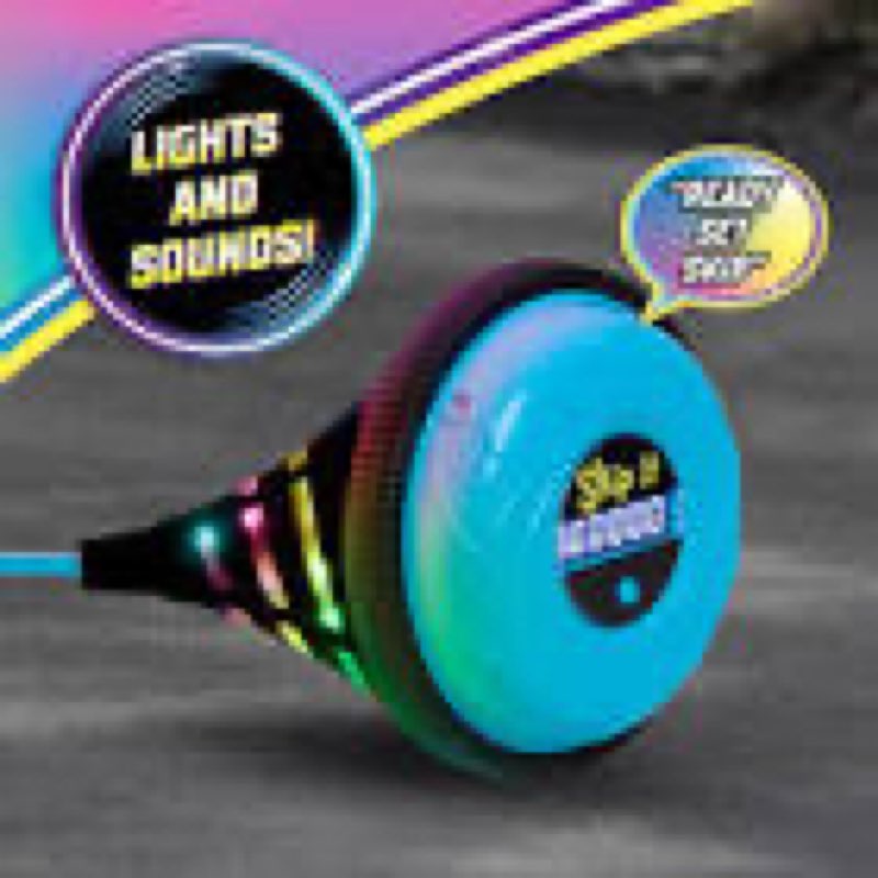 just play skip it retro outdoor toy, light up ball and digital counter, blue, soft foam padded ankle
