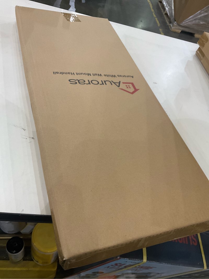 Condition photo showing New/Like New for Auroras Handrails for Outdoor Steps, Sturdy Wall Mount Handrail for 1-3 Steps, 28.7" Stainless Steel Railing for Outdoor & Indoor, Garage, Porch, Yard and Garden Stairway (White)