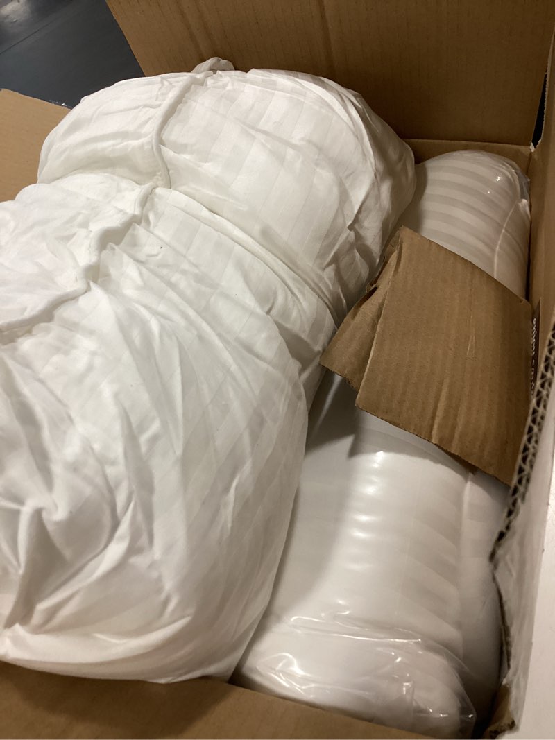 Condition photo showing As Is for Beckham Hotel Collection Bed Pillows Standard/Queen Size Set of 2 - Original Soft Down Alternative Pillow for Sleeping - Soft Support for Back, Stomach or Side Sleepers