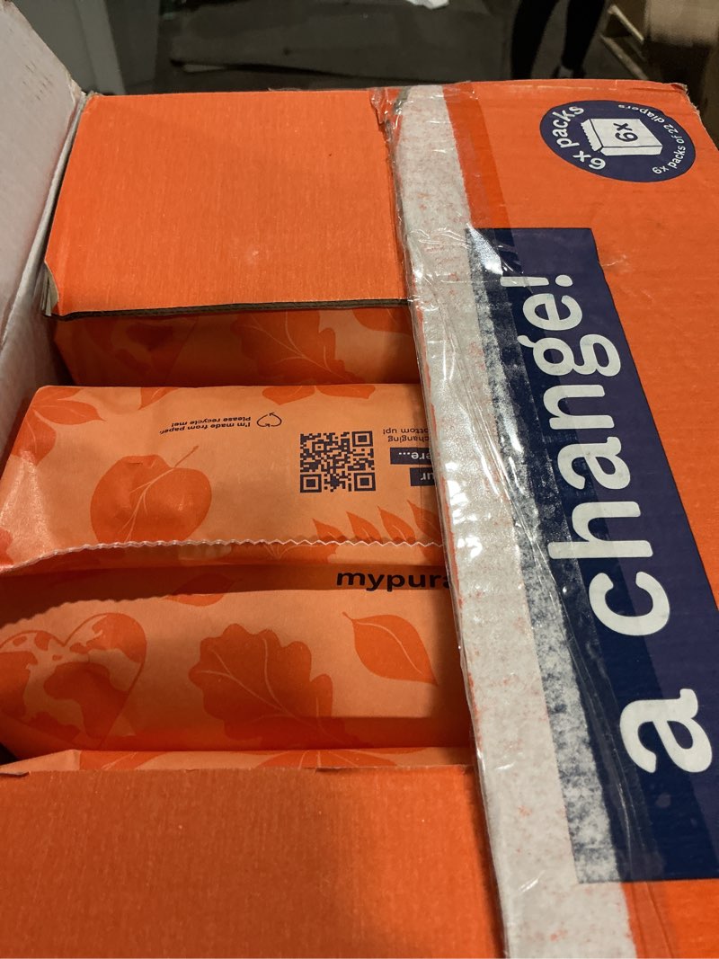 Condition photo showing Good Condition for Pura Size 4 Eco-Friendly Diapers (18-31 lbs) Hypoallergenic, Soft Organic Cotton, Sustainable, up to 12 Hours Leak Protection, Allergy UK, Recyclable Packaging, 6 Packs of 22 (132 Diapers) Size 4 (132 Diapers)