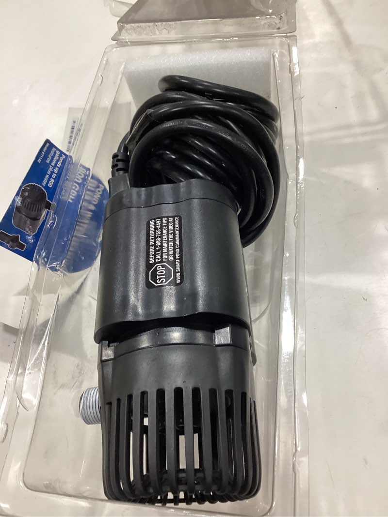Condition photo showing As Is for smartpond 800-gph submersible pond pump