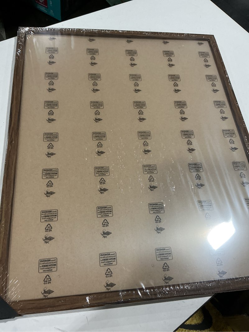 Condition photo showing As Is for Rustic Walnut 20x25 Frame - Single Frame, 20 x 25 Poster Frame for Artwork, Puzzles, Photos and Movie Posters Picture Frames 20" x 25"