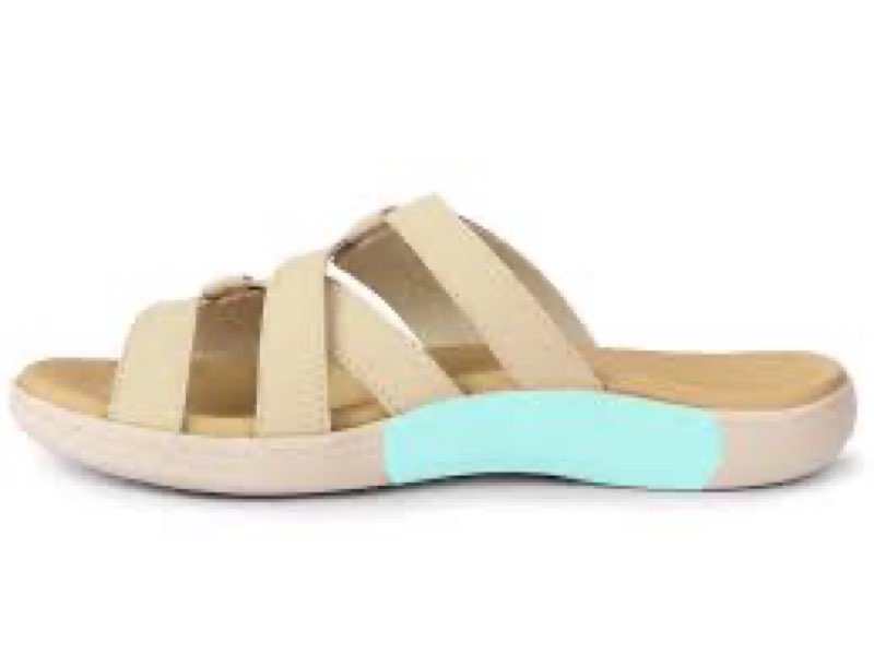 LazyStep Women's Lightweight Orthotic Sandals Slide Slippers with Arch Support & Adjustable Straps 10