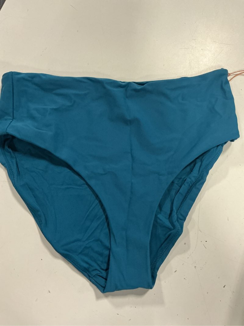 Condition photo showing Good Condition for italian high-rise bikini bottom, m, lagoon teal blue