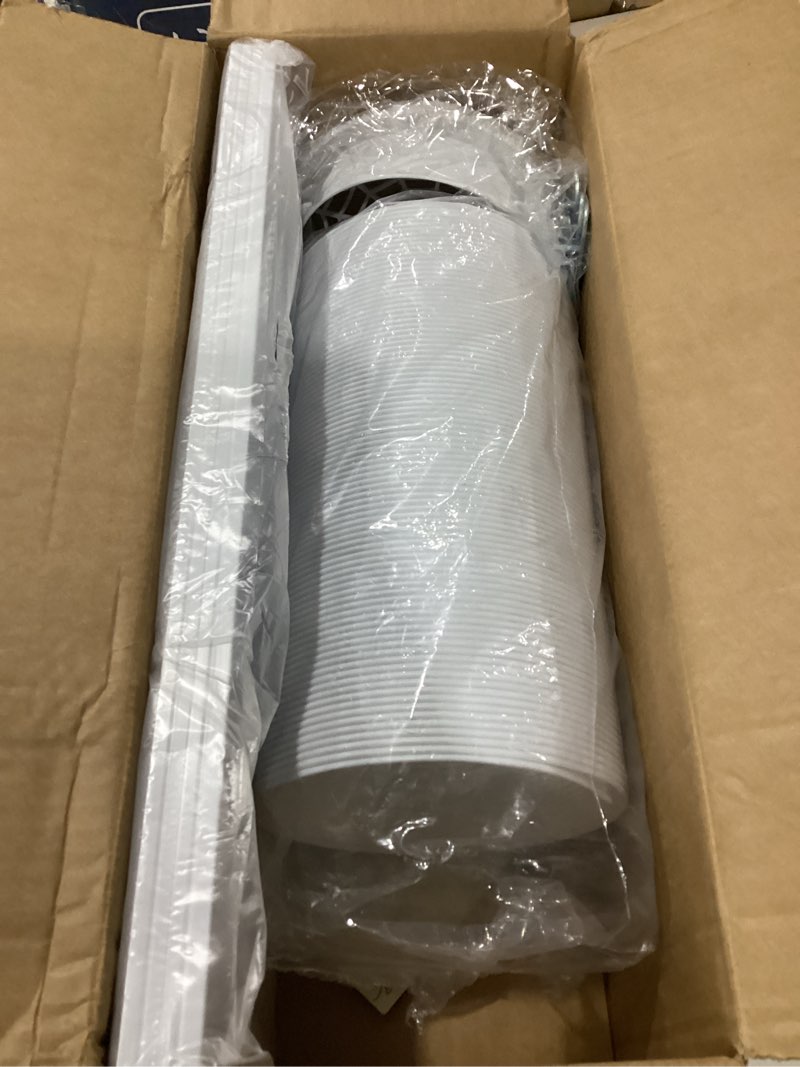 Condition photo showing Good Condition for yjhome portable ac window vent kit with 5.9" exhaust hose & universal coupler, air conditioner window seal kit with plates, upgraded rain cover, portable air conditioner window kit for sliding window 17-64in