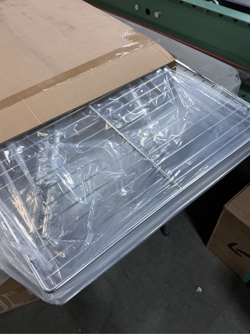 Condition photo showing New/Like New for VEVOR 18.5"Wx21"Dx3.5"H Pull Out Cabinet Organizer, Heavy Duty Slide Out Pantry Shelves, Chrome-Plated Steel Roll Out Drawer, Drawer Storage for Home Under Sink, 20"Wx22"Dx7"H Install Size for Cabinet