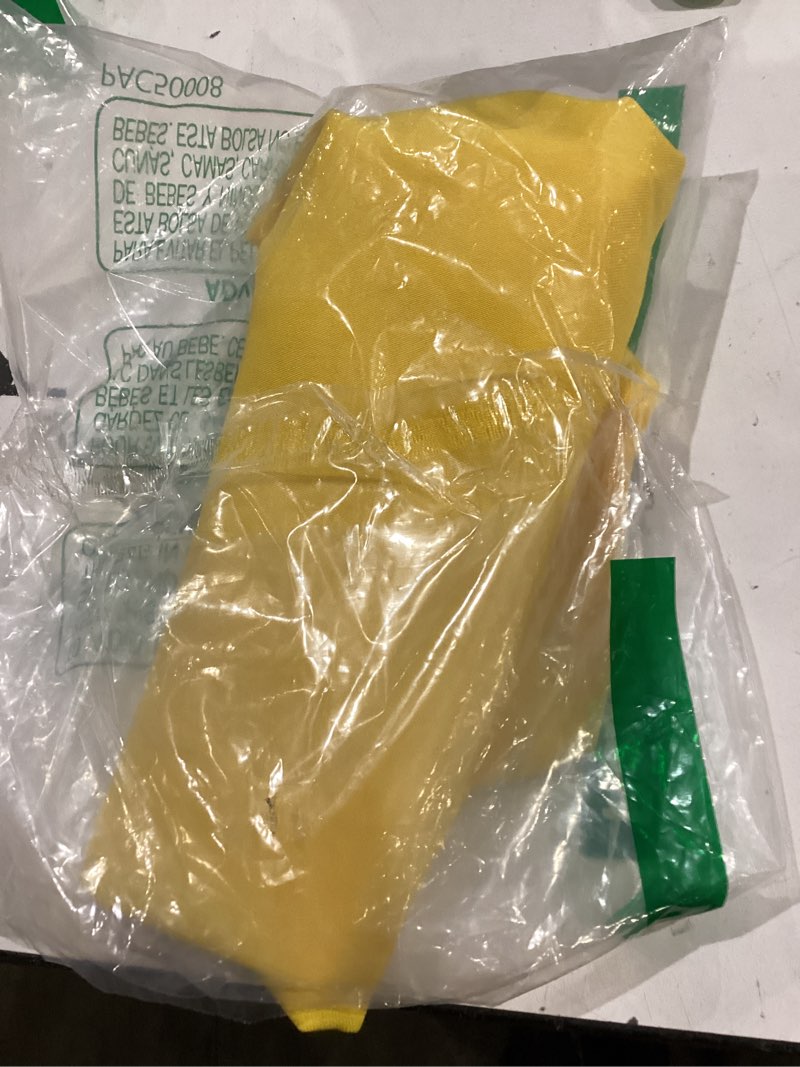 Condition photo showing As Is for weitbf solid color bandana blank flag bandana scarf headband - 100% cotton, 22 x 22 inch yellow