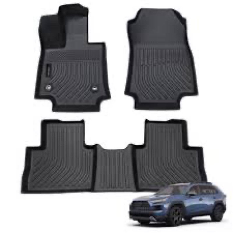 Auxko All Weather Floor Mats Fit for 2019-2024 2025 Toyota RAV4(Include Hybrid, not for Prime) TPE R