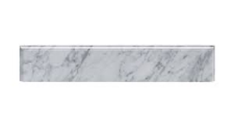 Side splash in white carrara marble 