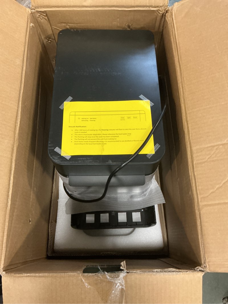 Condition photo showing As Is for GE Profile - Opal 2.0 38-lb. Portable Ice maker with Nugget Ice Production, XL 1 Gallon Side Tank and Built-in WiFi - Black Stainless Steel